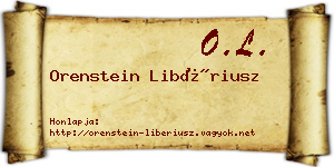 Orenstein Libériusz névjegykártya